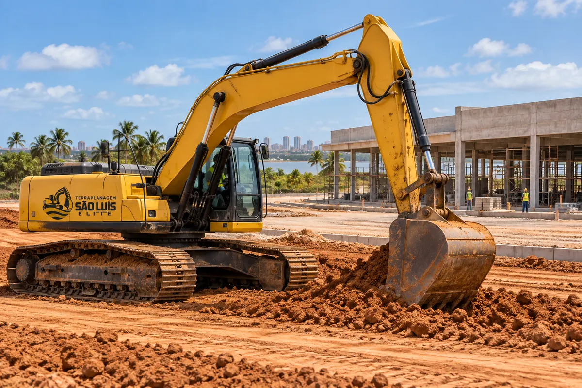 Terraplanagem para empreendimento comercial em obra em São Luís - MA