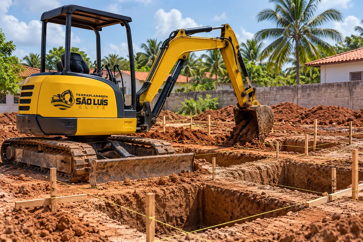 Terraplanagem para fundação em obra em São Luís - MA